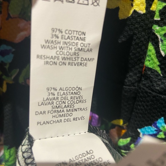 Black multicoloured floral dress atmosphere primark size 14 pattern summer new - Picture 5 of 8